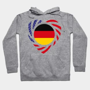 German American Multinational Patriot Flag (Heart) Hoodie